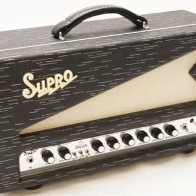 Supro 1932RH Royale 50W Tube Amplifier Head (Black Scandia) image 2
