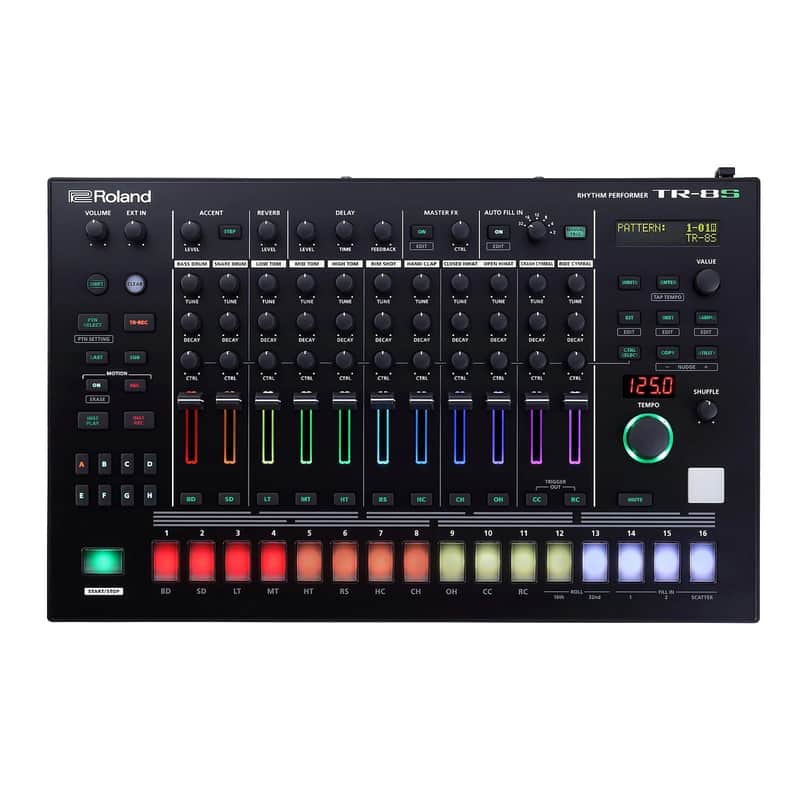 Roland TR-8S AIRA Rhythm Performer with Sample Playback 2018 - Present - Black image 1