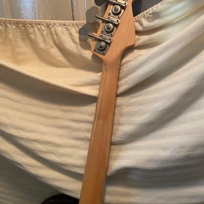 fender squirer p bass guitar left handed 1997 black image 10