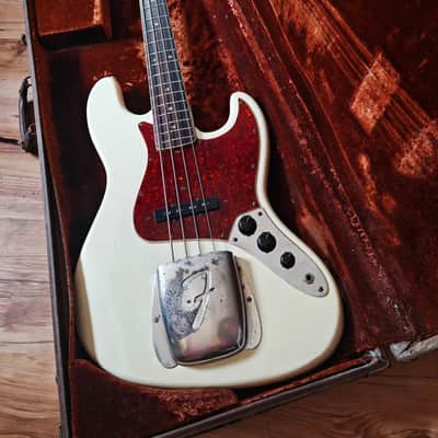 1966 Fender Jazz Bass - Olympic White image 17