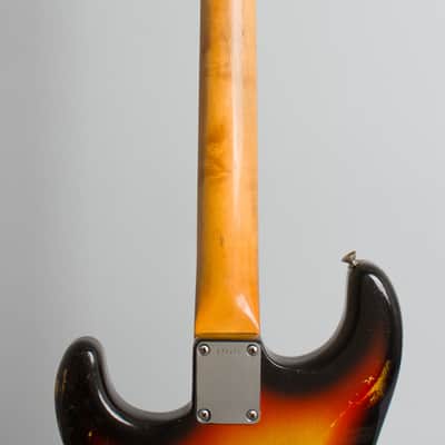 Fender  Stratocaster Solid Body Electric Guitar (1965), ser. #L77176, vintage road case. image 9