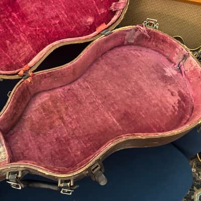 Vintage Gibson Lifton Les Paul Case 1953-1955 - Brown Pink Interior RARE Thermometer image 5