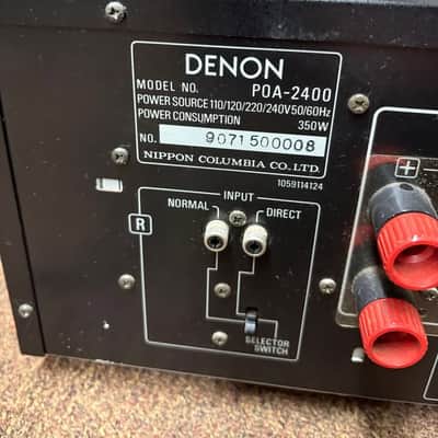 Denon POA-2400 Vintage High-current Analog Stereo Power Amplifier image 4