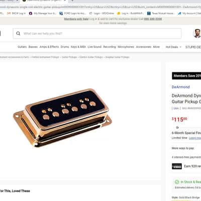 Guild Dynasonic pickups 2023 - Gold / Black image 8
