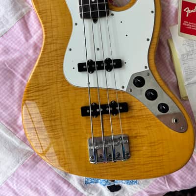 Fender MIJ JB-62 Foto Flame Jazz Bass + Documention 1994 - 1996 - Natural image 2