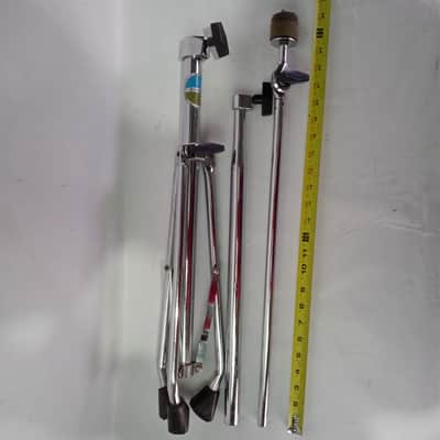 Ludwig Hercules Straight Crash/Ride Cymbal Stand Tube-Leg Tripod Vintage 70s USA image 5