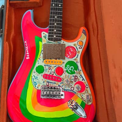 Fender Artist Series George Harrison Rocky Stratocaster 2022 - Sonic Blue / Custom Art image 2