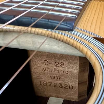 Martin D-28 1937 Authentic VTS Bracing Madagascar Rosewood 2015 - Natural image 10