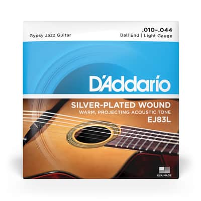 5 Sets D'Addario EJ83L Gypsy Jazz Acoustic Guitar Strings Django Ball End Light 10-44 image 1