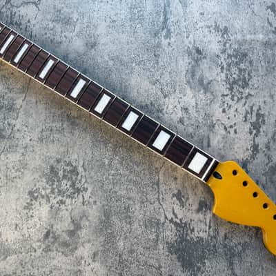 BMC Guitar Neck Jazzmaster® Strat® Stratocaster® 22 Fret Maple MOP Block Inlays Bound With Rosewood Fingerboard Nitro Lacquer 2025 - 9.5 Radius CBS LARGE HEADSTOCK.  [JM104] image 1