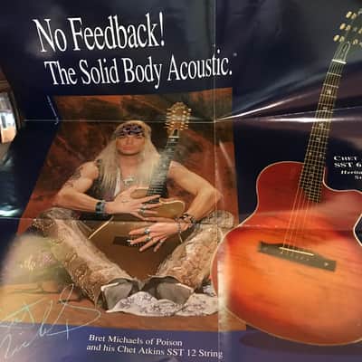 Gibson guitar- Chet Atkins collection brochure/ Brett Michaels poster 1993 image 6