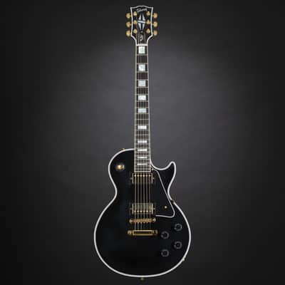 Gibson Les Paul Custom Ebony Gloss - Custom Electric Guitar image 2