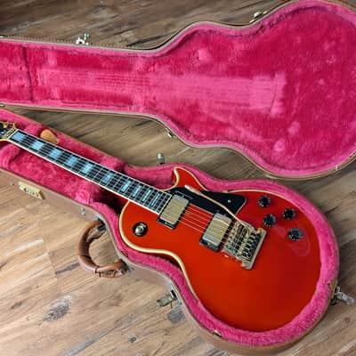 1985 Gibson Les Paul Custom Electric Guitar Ferrari Red Tim Shaw 100% Original 10.4Lbs image 7