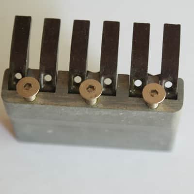 Fender  System One Bridge Block, Tuning Tongues, and Spring 1984-87 Zinc/Blck. image 4