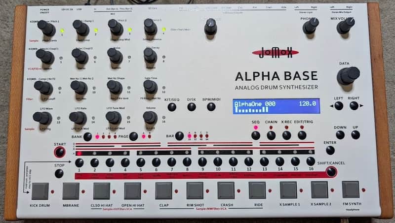 JoMox Alpha Base Analog Drum Synthesizer 2017 - Present - White / Natural image 1