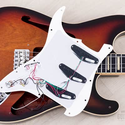 2014 Fender Stratocaster ST/HO/3S Mahogany Semi-Hollow Sunburst w/ DiMarzio Area 61, Japan MIJ image 15