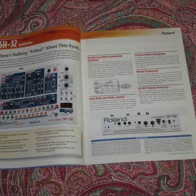 very litely handled genuine Roland / Boss 2002 New Product Catalog Vol. 1 (January 2002) - features 24 products - color, semi gloss sheen, thin quality paper, 44 Total Pages from Front Outer Cover to Back Outer Cover, L: 11" x W: 8 & 3/8" printed in Japan image 6