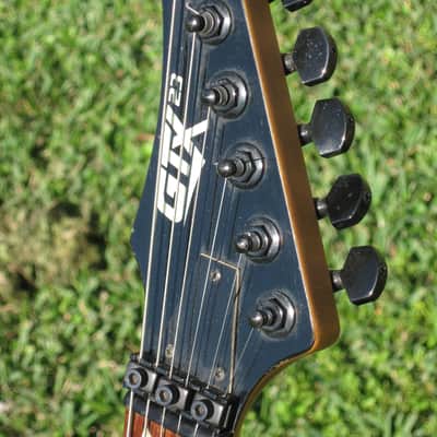 1980's Kaman Applause GTX 23 Black/Red metallic flake electric guitar made in Korea RARE image 12