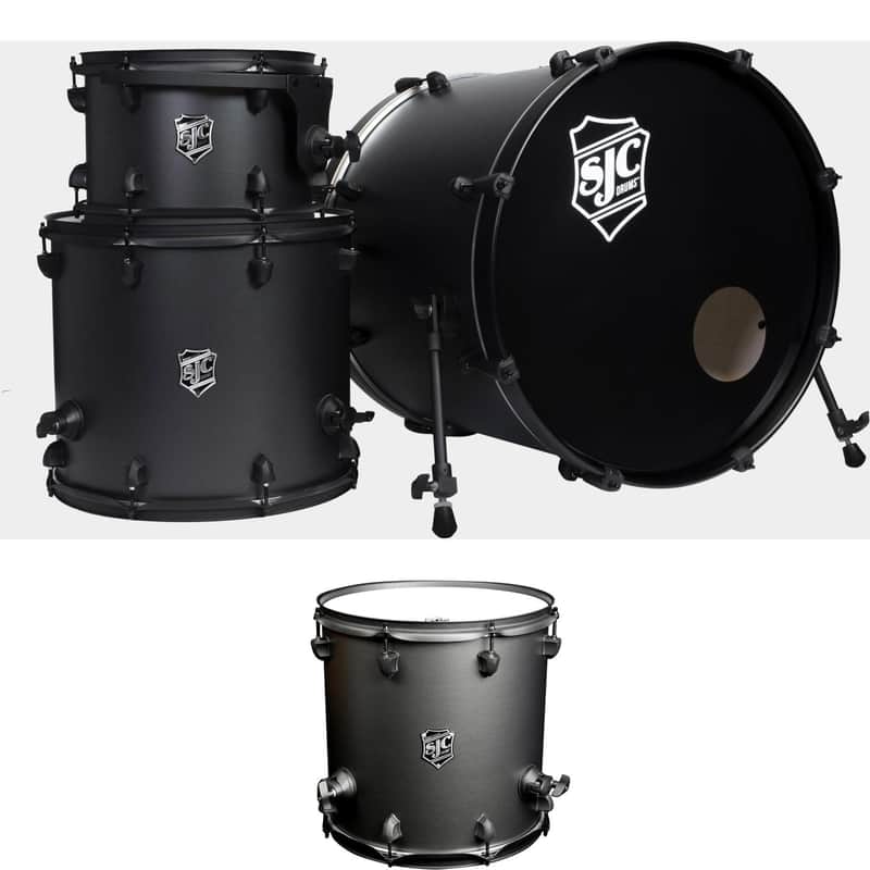 SJC Custom Drums Pathfinder Series 4-piece Shell Pack (Dual Floor Tom) - Galaxy Grey image 1