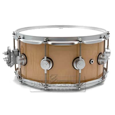 DW Collectors VLT 333 Maple Snare Drum 14x6.5 Exotic Curly Maple image 2