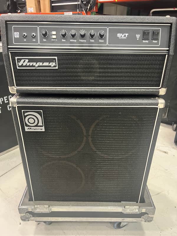 Ampeg SVT 410HE 500w 4x10" 8 Ohm Cab w/ SVT Classic 300w head w/ Road Case image 1