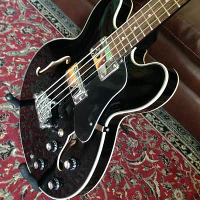 2006 Gibson ESB - 335 Semi Hollow Bass Guitar - Ebony image 7