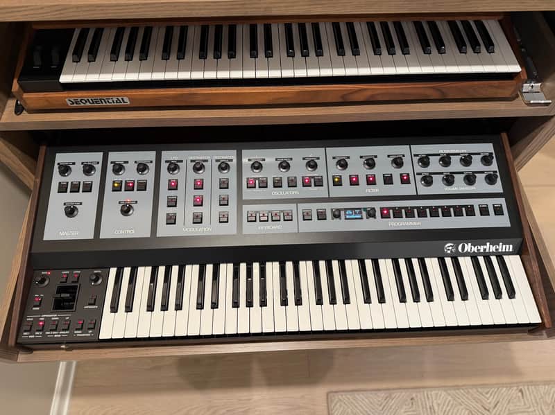 Oberheim OB-X8 61-Key 8-Voice Synthesizer 2022 - Present - Black with Wood Sides image 1
