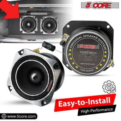 5 Core Tweeters Speakers Car Audio Pair 600W Combined Peak 4 Ohm 3.5 Inch Aluminum Super Bullet Tuiters Para Sonido Para Carro - TW BLT 150 CH PAIR-TW BLT 150 CH PAIR image 10