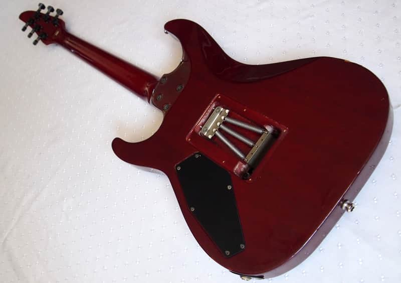 ESP Edwards E-HR 98 QM 1998 Transparent Red | Reverb