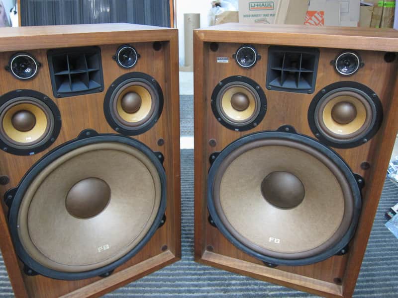 Pr Pioneer CS-99A Top Line Vintage Speakers, FB Drivers, Walnut, 5 Way, Ex Sound, 1970s, JAPAN, NICE image 1