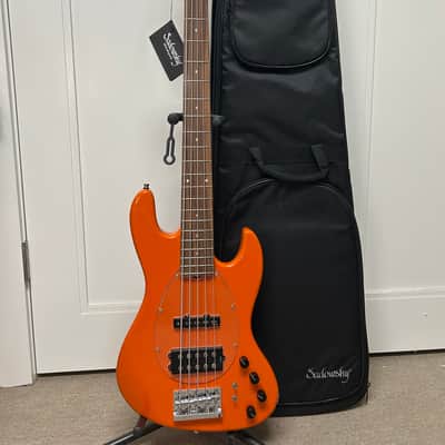 Sadowsky MetroExpress 21 Fret Vintage M/J Bass 5 String Morado Fretboard - Candy Apple Orange image 1