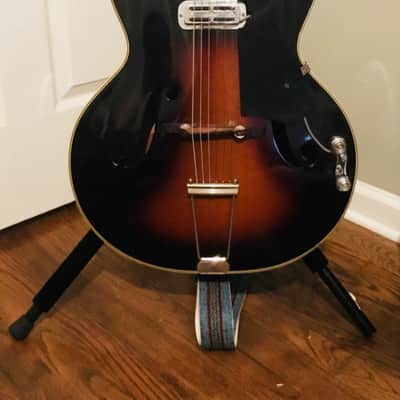 Vega Odell Archtop Electric Early 1960s Vintage Dark Burst image 1