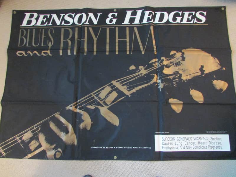 1992 Benson & Hedges Blues & Rhythm Festival Giant 71" x 48" Heavy Vinyl Outdoor Festival Display Banner RARE!!! image 1