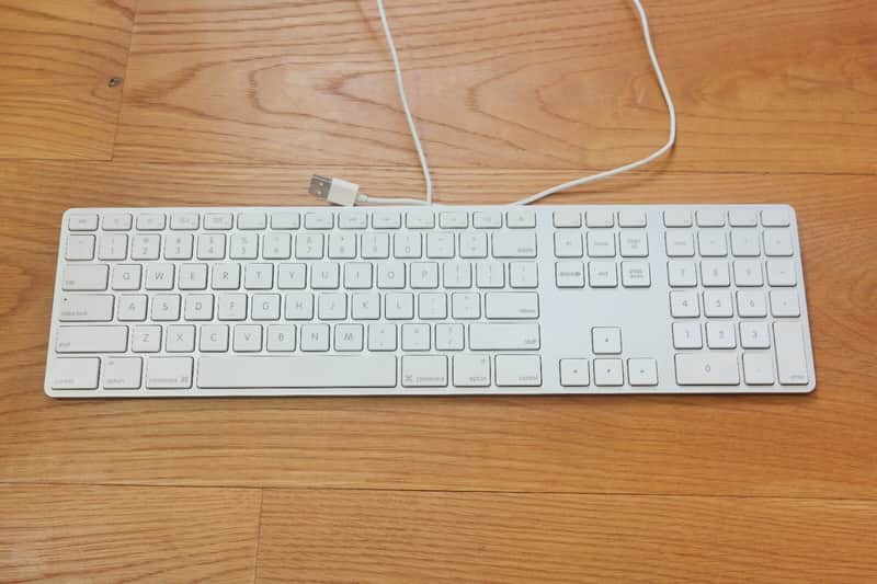 Apple White Aluminum USB Wired Keyboard for iMAC G4 G5 eMAC A1243 EMC 2171 5V 1A image 1