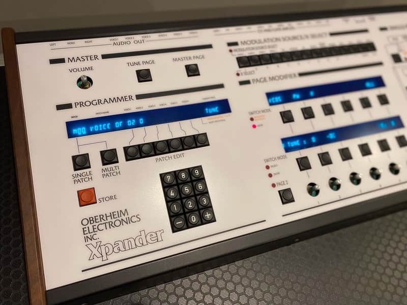 Oberheim Xpander_LTD _FULL replacement top panel overlay with BLUE screens_SEM inspired ( 1 of 12 ) image 1