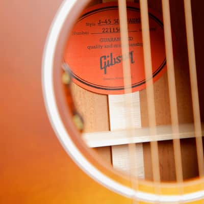 Gibson J-45 Faded 50s Faded Sunburst Acoustic-Electric Guitar image 8