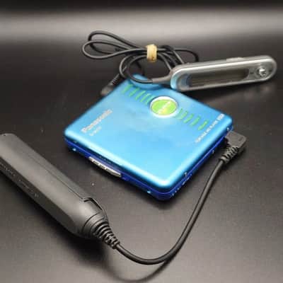 Panasonic Sj-Mj19-A Blue Md Player Mdlp walkman beautiful blue perfect working image 2