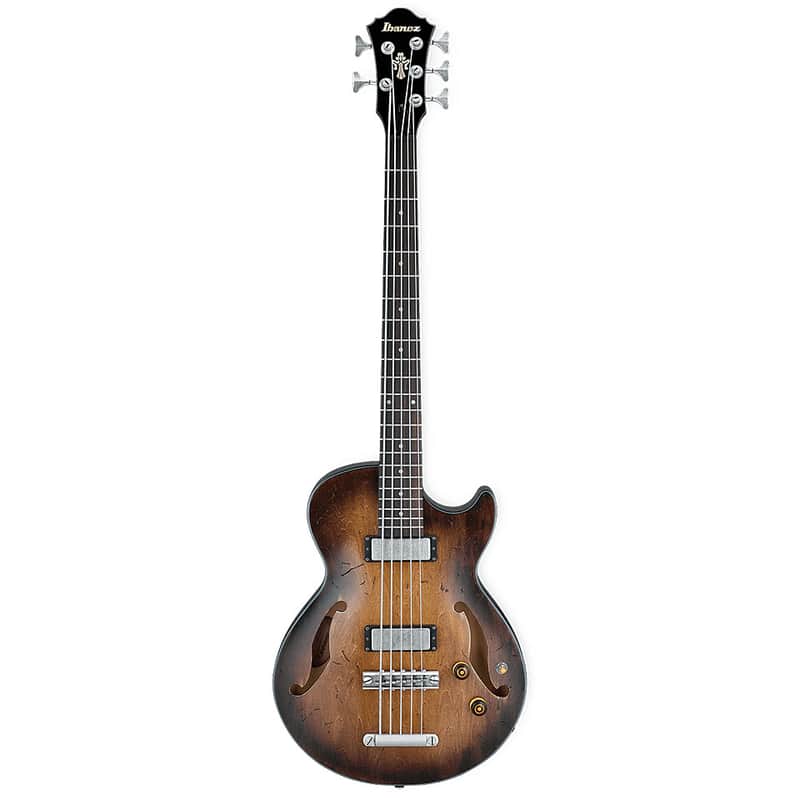 アイバニーズ  セミアコ5弦ベース ibanez  AGBV205A Ibanez AGBV205A Standard Artcore Vintage Bass | Reverb