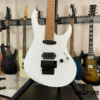 Balaguer Select Series Diablo Retro 27 FR Electric Guitar w/ Bag-Gloss Solid White image 4