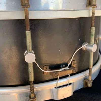 Vintage 1920's Original Barry 5x14 12-Lug Aluminum Snare Drum (Rm4) image 6