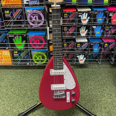 Vox Mini MKIII travel guitar teardrop shape in loud red finish image 17