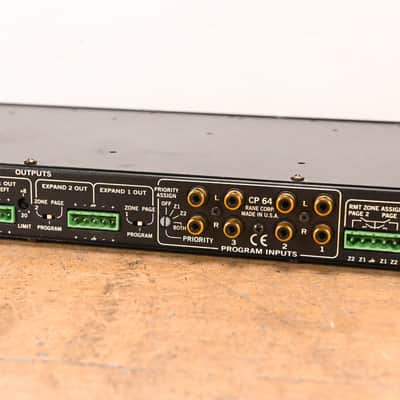 Rane CP64 Dual Zone Audio Distribution and Paging Preamp CG01ULT image 9