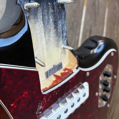 Squier Bass Vi loaded Body project parts caster - Sunburst electric guitar image 7