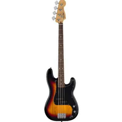Fender Standard Precision Bass, Laurel Fingerboard, Black Pickguard, 3-Color Sunburst image 2