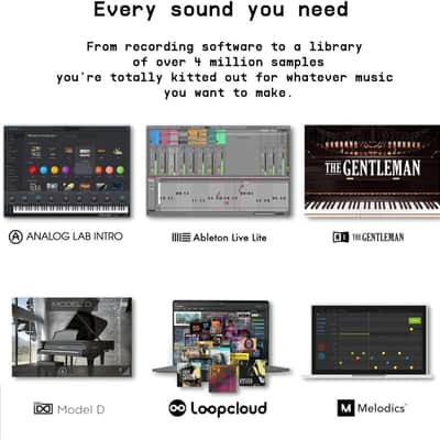 Arturia MiniLab 3 — Limited Edition Mint Green 25 Key USB MIDI Keyboard Controller With 8 Multi-Color Drum Pads, 8 Knobs and Music Production Software Included image 6