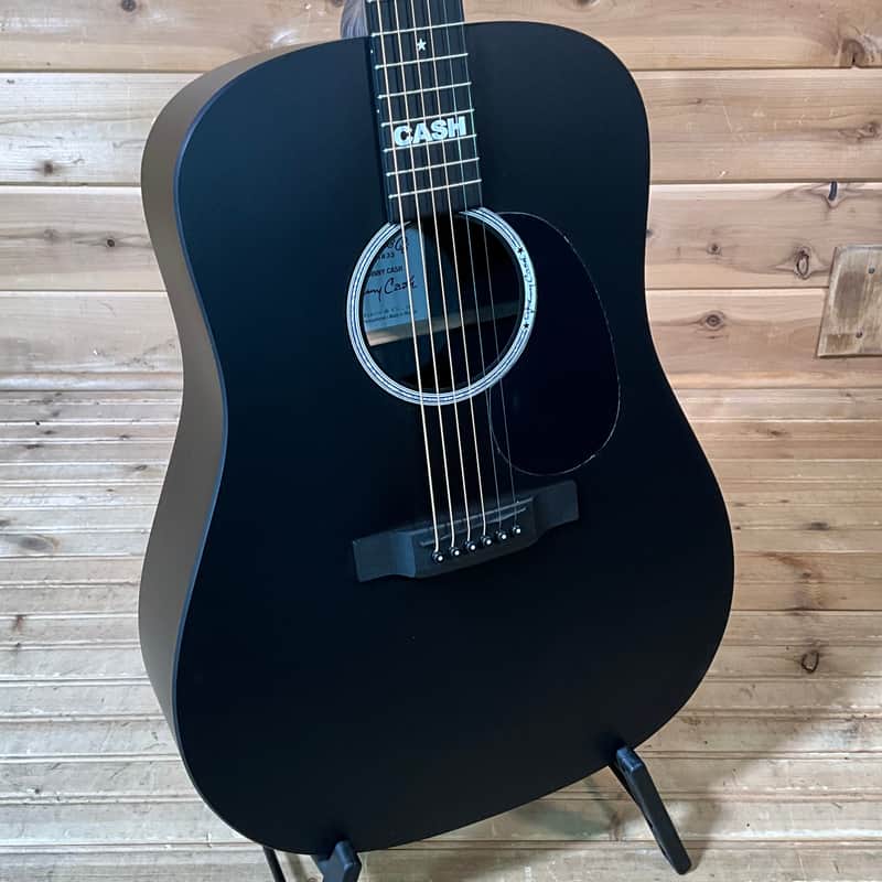 Martin DX Johnny Cash Acoustic Guitar - Jett Black image 1