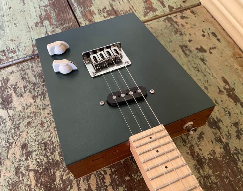 Taconic #221 String Electric Cigar Box Mandolin - Padron Damaso - Sherwood Green - Video image 1