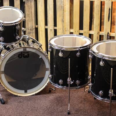 DW Collector's Maple VLT Gloss Black Drum Set - 22,12,16,18 - SO#1167899 image 7
