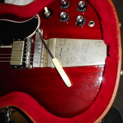 Gibson '61 SG Reissue 2013 - Cherry Upgraded pickups, Vintage 60's Lyre trem image 6