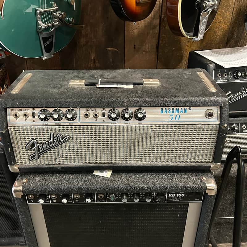 Fender Bassman 50 2-Channel 50-Watt Guitar Amp Head 1972 - 1976 - Silverface image 1